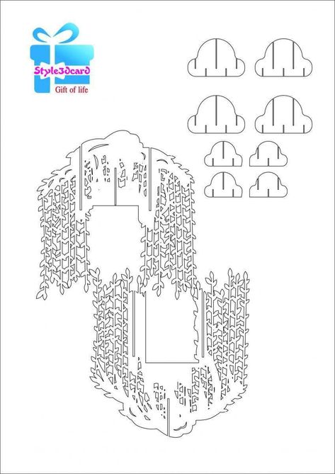 The wonderful 51 Free Pop Up Card Templates Tree Download For Pop Up Card Regarding Free Pop Up Card Templates … Kirigami Patterns, Kirigami Templates, Note Card Template, Pop Up Card Templates, Origami And Kirigami, Pop Up Box Cards, Card Templates Free, Birthday Card Template, Greeting Card Template