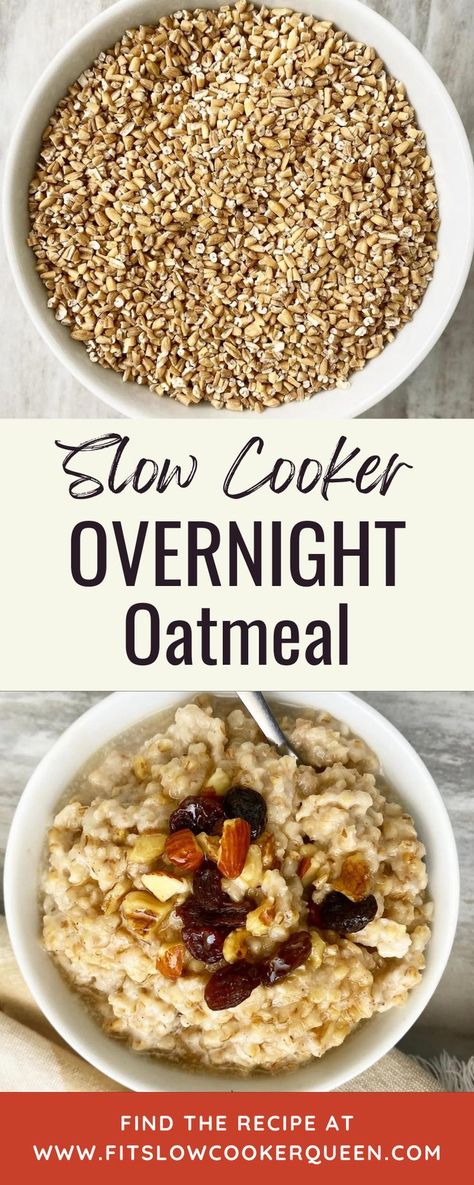 Slow cooker oatmeal recipe is a fuss-free way to start your day healthy. Here I will show you how to make oatmeal overnight in the slow cooker or in just 4 minutes in the Instant Pot. Oatmeal is such an economical breakfast and it so warm and filling for those cold fall and winter mornings! Cold Oats Recipe, Cold Oatmeal Recipe, Crockpot Oatmeal Overnight, Slow Cooker Oatmeal Recipes, Cold Oatmeal, Slow Cooker Oats, Oatmeal Recipes Crockpot, Cooked Oatmeal, Oatmeal Overnight