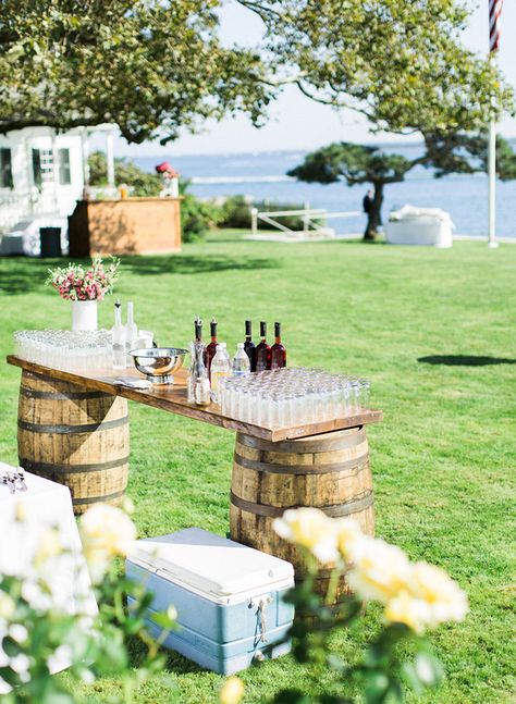 Classic Pink & Blue Backyard Wedding in Cape Cod - Inspired By This Blue Backyard Wedding, Cape Cod Wedding Decor, Wedding Dress Backyard, Backyard Wedding Decor, Wedding Ideas Backyard, Cape Cod Wedding Venues, Backyard Wedding Dress, Backyard Wedding Reception, Backyard Wedding Ideas