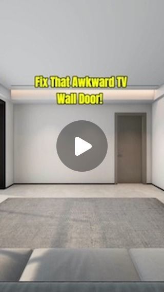 Homecraft Designer on Instagram: "Transform your space with sleek hidden door design on your TV wall! Elevate tour living room with a touch of elegance and modern flair.  #livingroom #tvwall #homedecor #interiordesign #homeimprovement" Hidden Tv Media Wall, Corner Tv Small Living Room Layout, Media Wall With Secret Door, Diy Recessed Tv Wall, Tv Wall Design Beside Door, Tv Wall With Door Design, 3 Tv Wall Setup, Tv Wall Design With Door, Diy Living Room Tv Wall