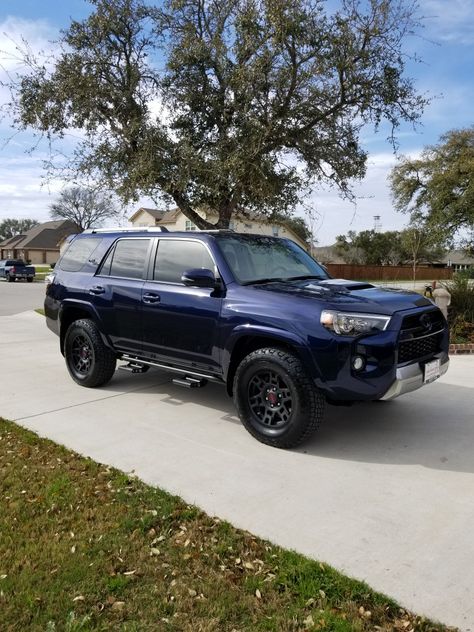 2018 Toyota 4Runner Nautical Blue With Blac k TRD Wheels Blue 4runner Toyota, Nautical Blue 4runner, Blue 4runner, 4runner Lifted, Camping 4runner, Toyota Forerunner, 4runner Mods, Plan Board, 4runner Trd Pro