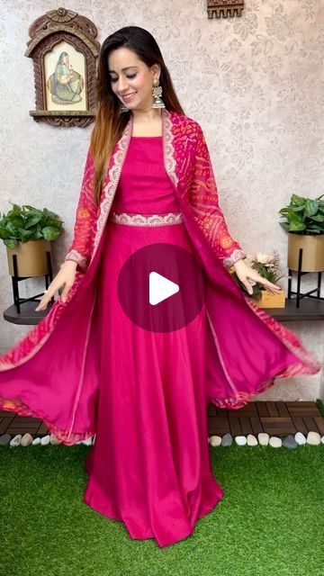 Gown From Old Silk Saree, Gown From Old Saree, Lehenga With Long Jacket, Ritu Verma, Silk Long Gown, Bandhani Dress, Lehenga Style, Bandhani Saree, Blouse Neck