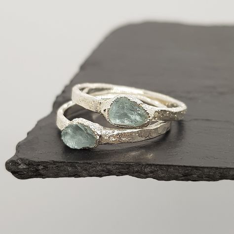 raw aquamarine rings Silver Aquamarine Engagement Ring, Silver Handmade Ring, Handmade Jewelry Silver, Silver Ring Stone, Silver Handmade Rings, Engagement Rings Unique Silver, Silver Jewelry With Stones, Unique Silver Engagement Rings, Unique Engagement Rings Silver