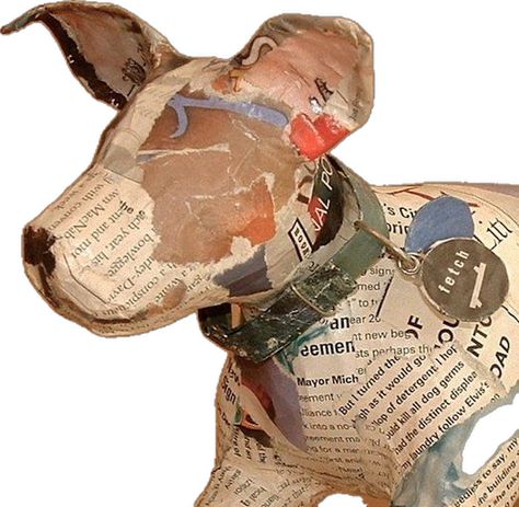 Paper Mache Dog, Paper Mache Projects, Paper Mache Animals, French Poodle, Dog Magazine, Paper Mache Clay, Trash Art, Paper Mache Art, Paper Mache Sculpture