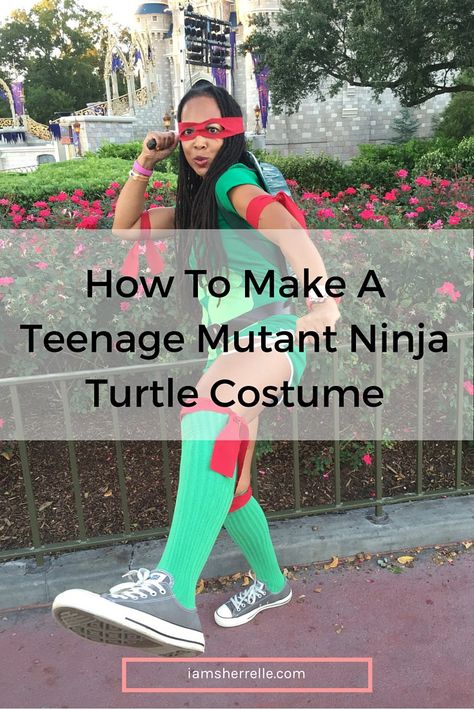 Easy directions on how to make a Teenage Mutant Ninja Turtle costume. | DIY - Sherrelle Leonardo Ninja Turtle Costume, Turtle Costume Diy, Ninja Turtle Halloween Costume, Turtle Halloween Costume, Teenage Mutant Ninja Turtles Halloween Costume, Diy Ninja Turtle Costume, Teenage Mutant Ninja Turtles Costume, Ninja Turtles Costume, Turtle Costume