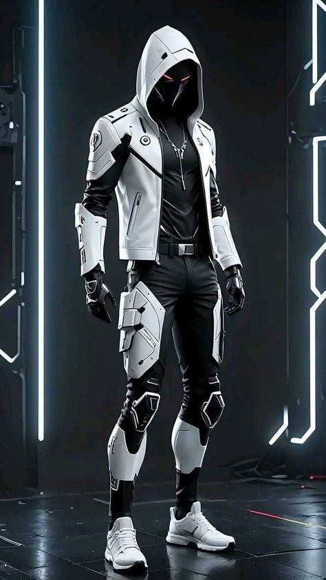 Future Tech Clothing, Future Cyberpunk Fashion, Male Cyberpunk Oc, Cyberpunk Armor Men, Mens Cyberpunk Fashion, Cyberpunk Aesthetic Outfit Male, Cyberpunk Outfit Male, Cyberpunk Suit, Cyberpunk Character Male