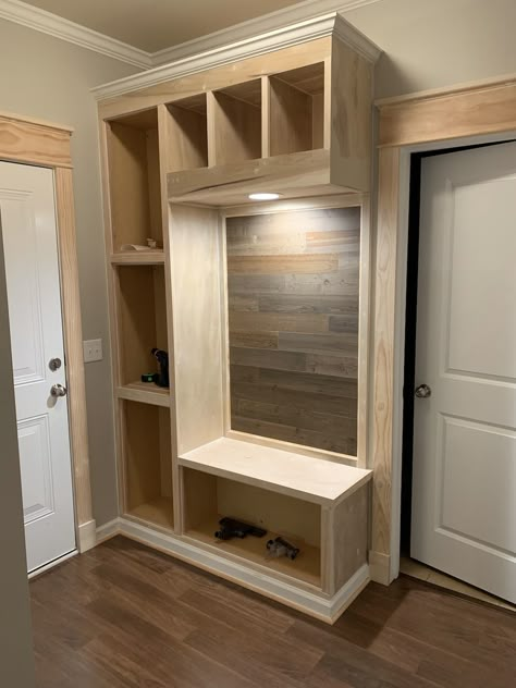 Mudroom Drop Zone, Prefab Cabinets, Custom Mudroom, Mudroom Remodel, Mudroom Decor, Mudroom Laundry Room, Mud Room Storage, Mudroom Ideas, Mudroom Design