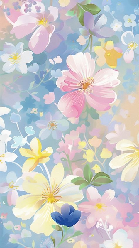 Flower Background Landscape, Digital Flowers Design, Monthly Backgrounds, Spring Graphic Design, Dress Necks, Spring Phone Wallpapers, Gifs Snoopy, June Wallpaper, Spring Backgrounds