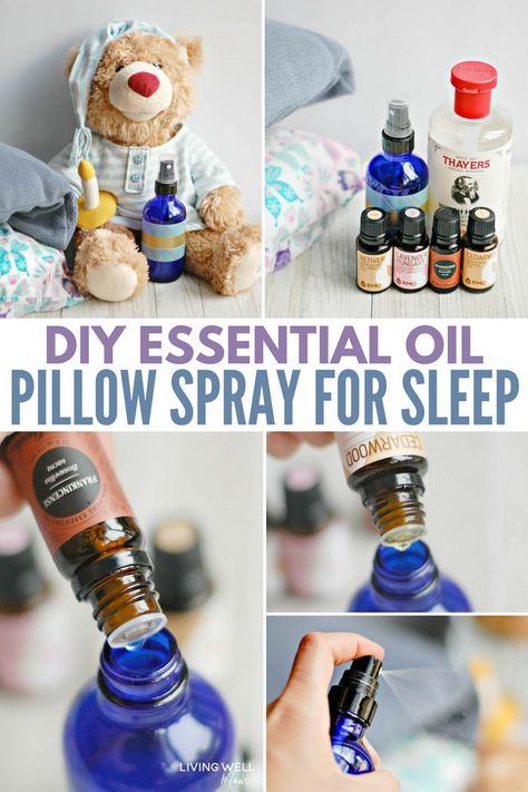 DIY Essential Oil Pillow Spray for Sleep Relaxing Essential Oils, Sleep Spray, Homemade Ideas, Essential Oils For Kids, Oils For Sleep, Essential Oil Spray, Essential Oils For Sleep, Diy Essentials, Pillow Spray