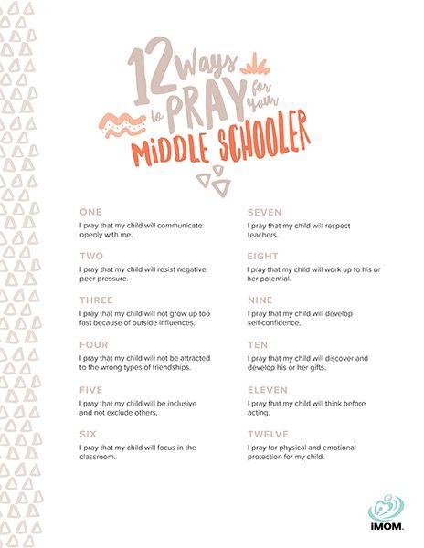 12 Ways to Pray for Your Middle Schooler - iMom Prayers For My Children, Prayer For Students, Back To School Prayer, Ways To Pray, Praying For Your Children, Prayer For My Children, School Prayer, Prayers For Children, Bible Time