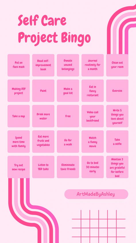 Self Care Activity For Teens, Self Care Games, Coping Journal, Amy Pohler, Self Care Bingo, Self Care Activity, Health Awareness Poster, Coping Methods, Self Care Challenge