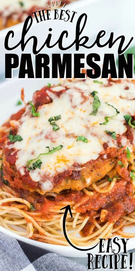 Homemade Chicken Parmesan, Best Chicken Parmesan, Chicken Parmesan Recipe Easy, Chicken Parmesan Recipe Baked, Italian Meals, Chicken Parmesan Recipe, Pasta Sauce Homemade, Easy Chicken Parmesan, Breaded Chicken Breast