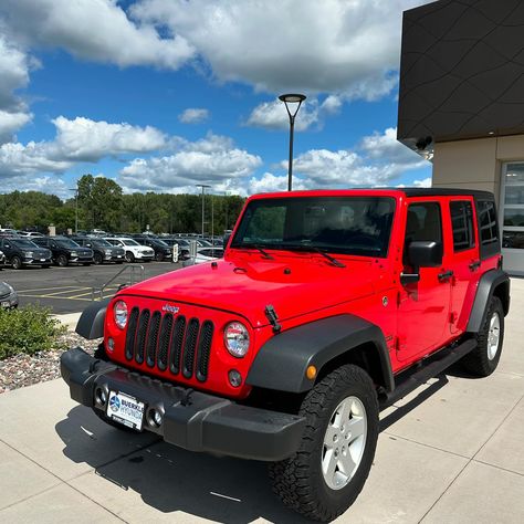 I did a thing yesterday!!! She is all mine, and I’m over the moon excited!! Can’t stop looking at her ❤️🥰❤️🥰❤️🥰❤️ 2017 Firecracker Red, Jeep Wrangler Unlimited Sport. Let the Jeepin’ begin!!! #jeep #jeepwrangler #jeeplife #jeepgirl #jeepporn #jeepwranglerunlimited #jeepwranglersport #firecrackerredjeep #minnesotajeep Red Jeep Wrangler Unlimited, Red Jeep Wrangler, I Did A Thing, Red Jeep, Wrangler Unlimited Sport, Jeep Wrangler Sport, Future Cars, Jeep Girl, Wrangler Unlimited