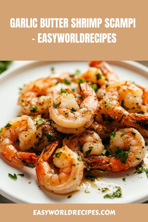 Garlic Butter Shrimp Scampi is a quick and easy shrimp recipe that’s perfect for a light meal or a delicious appetizer, that will be ready in 10 minutes! Garlic Butter Shrimp Scampi, Buttered Shrimp Recipe, Easy Shrimp Scampi, Shrimp Scampi Recipe, Italian Dinner Recipes, Juicy Shrimp, Scampi Recipe, Garlic Butter Shrimp, Simple Green Salad