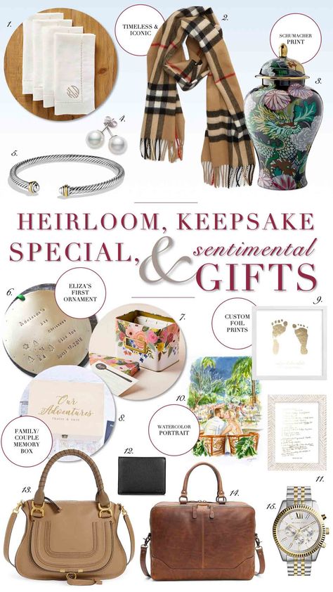 Keepsake and Heirloom Gift Ideas - for Christmas and Other Holidays including home decor, scarves, and other sentimental gifts. #giftguide #giftideas #giftsforhim #christmasgifts #christmasgiftideas Sentimental Gift Ideas, Special Gift Ideas, Leather Work Bag, Wedding Logo Design, Online Logo Design, Heirloom Gifts, Christmas Projects Diy, Nightlife Travel, Design Tools