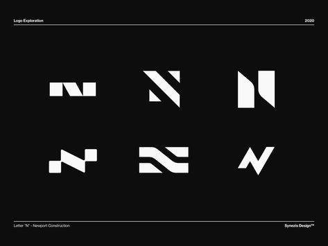 Letter N logo concept by Đorđe Vukojević on Dribbble 3 Letter Logo, Letter I Logo, Letter N Logo, N Logo Design, Ads Creative Advertising Ideas, Logo Presentation, Dental Logo, N Logo, Text Logo Design