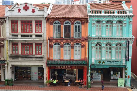 Shophouses in Chinatown | by Nicolas Lannuzel Country To Travel, Singapore Art, Singapore Photos, Mediterranean Interior, Golden Jubilee, Sims Building, Colourful Buildings, Singapore Travel, Countries To Visit