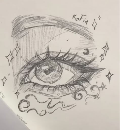 A Drawing, An Eye, Stars, Art