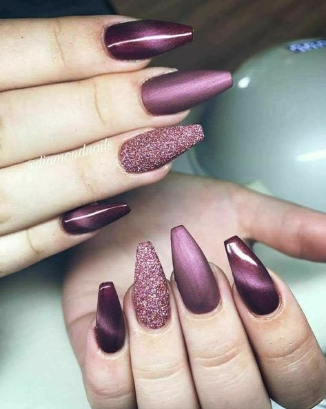 💜💜💜 Acrygel Nails, Cat Eye Nails Polish, Nagellack Trends, Nails Diy, Super Nails, Cat Eye Nails, Acrylic Nail Art, Acrylic Powder, Coffin Nails Designs