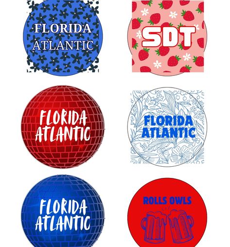 More fau pins! -can be customized for each school/org! -free fau pickup, shipping available📦 #smallbusiness #fau #college #pins #buttons #sorority #gameday #floridaatlantic #custommerch #custom #explore #explorepage Sorority, Florida, Pins