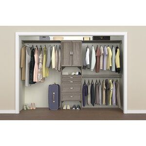 Closet System With Drawers, Closet Organizer Kits, Wood Closet Organizers, Organiser Son Dressing, Stackable Shelves, Closet Kits, Closet Rods, Reach In Closet, Affordable Storage