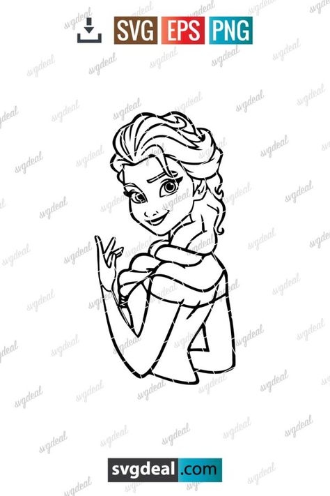 Elsa Svg Elsa Outline, Elsa Svg, Princess Svg, Cricut Free, Start Now, Svg Free, Personal Project, Disney Princesses, File Free