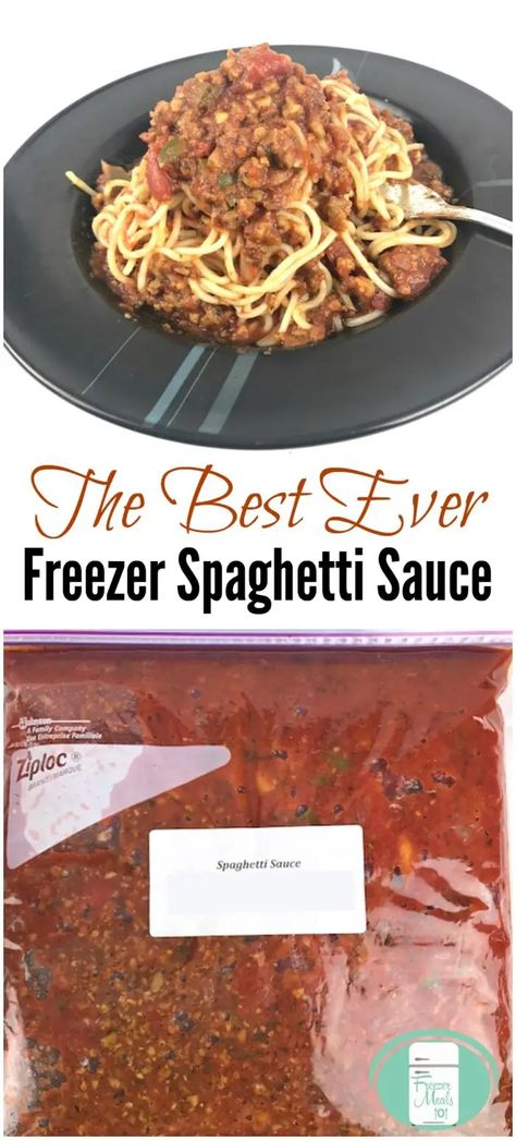 Freeze Pasta, Freezer Spaghetti, Freezer Spaghetti Sauce, Skillet Chicken Parmesan, Crispy Oven Fried Chicken, Crispy Oven Fries, Sauce Spaghetti, Freezer Dinners, Freezer Food