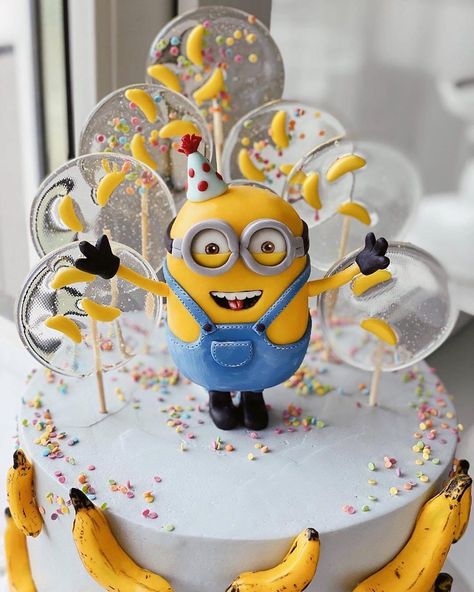 Smurfs Cake, Minions Birthday Theme, Minecraft Cake Designs, Minions Cake, Minion Birthday Cake, Baby Boy Birthday Cake, Minions Party, Minion Birthday Party