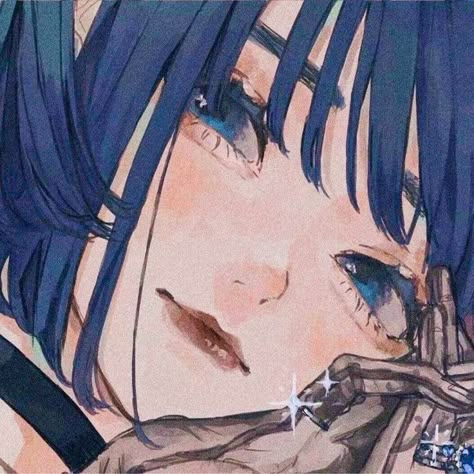 An Anime, Blue Hair, Anime, Hair, Blue, Black