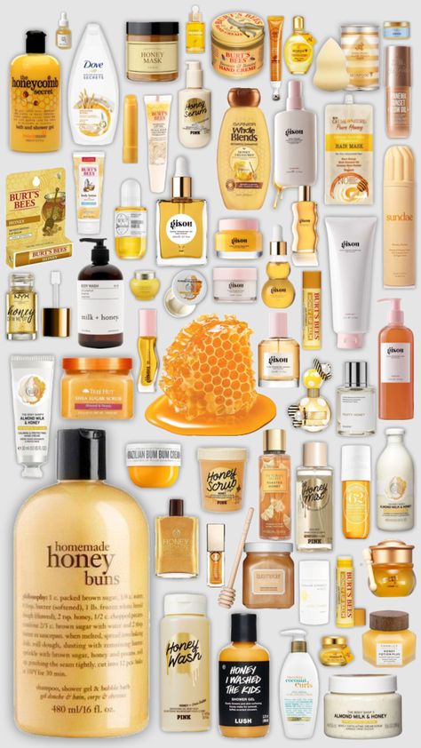 Luxury Body Care Products, Honey Body Care, Milk And Honey Scent, How To Smell Like Milk And Honey, Honey Scented Products, Honey Products Ideas, How To Smell Like Honey, Smell Like Honey, Honey Aesthetic