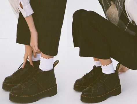 Platform Doc Loafers, Monkey Boots Dr Martens, How To Style Platform Dr Martens, Church Platform Monkey Boots, Doc Martens Monkey Boots, Dr Martens Collection, Monkey Boots Outfit, Doc Boots Outfits, Sinclair Dr Martens Outfit