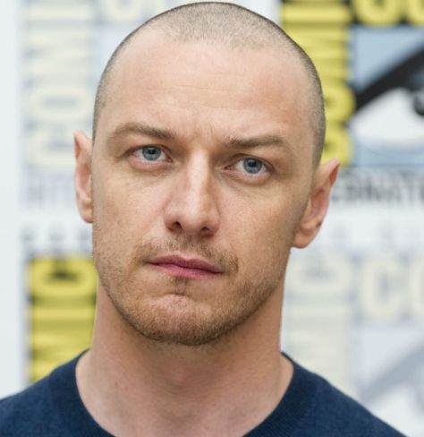 James Mcavoy Bald, Split Memes, Jamesy Boy, Victor Frankenstein, Matt Stone, Man Face, Actor James, Bald Man, Charles Xavier