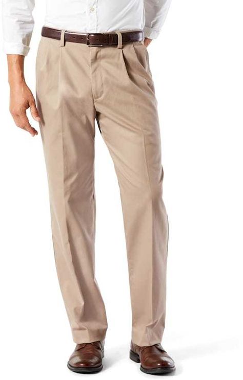 Dockers Men's Stretch Easy Khaki D3 Classic-Fit Pleated Pants Slacks Outfit, Outfit Classic, Khaki Dress Pants, Dockers Pants, Easy Stretches, Dockers Men, Khaki Dress, Pleated Pants, Bottom Clothes