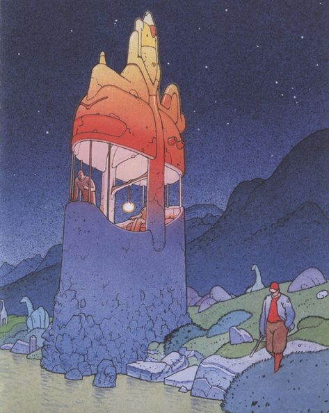 Moebius Art, Jean Giraud, 70s Sci Fi Art, Bd Comics, Wow Art, Arte Animal, Art And Illustration, Sci Fi Art, Comic Artist