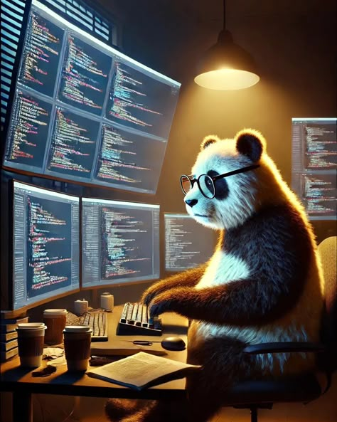 When you take 'multitasking' to a whole new level. 😎 #MoreMonitorsMorePower #codingpanda Gif Avatar, Funny Panda Pictures, Panda Pictures, Funny Panda, Computer Shortcuts, Cute Panda Wallpaper, Panda Bears, Cute Panda, Panda Bear