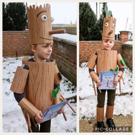 Stickman Costume, Stick Man Costume, Diy Costumes Men, Storybook Character Costumes, Book Characters Dress Up, World Book Day Ideas, Tree Costume, Abstract Lion, Book Costumes