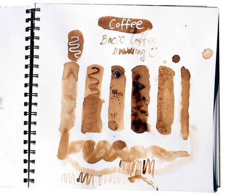 Watercolor With Coffee, Watercolor Coffee Painting, Coffee Painting Tutorial, Coffee Paintings, Coffee Art Painting, Smoothies Healthy, Coffee Facts, Photo Coffee, Coffee Drawing