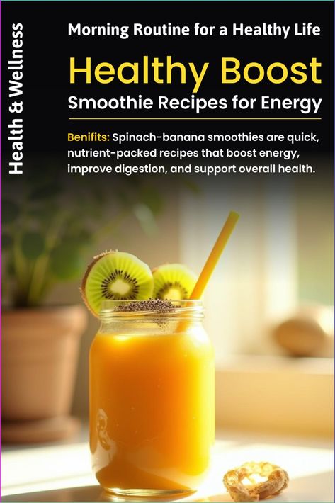 🌟 Perfect for your morning aesthetic and keeping up with your morning motivation.
🥑 Packed with superfoods to fuel your mornings and energize your morning workout.
☀️ Ideal for busy mornings, these smoothies are quick, healthy, and delicious!
💚 Boost your morning skin care routine with ingredients that glow from the inside out.
☕ Pair it with your morning coffee for the ultimate good morning aesthetic.
🌸 Embrace your morning routine aesthetic while enjoying these energy-boosting smoothies.
🍌 Perfect for breakfast lovers and those looking for a morning breakfast idea.
✨ Stay inspired with morning motivational quotes while sipping on health!
#MorningMotivation #MorningRoutine #HealthyBoost #MorningAesthetic Smoothie Recipes For Energy, Coffee With Lemon, Good Morning Aesthetic, Banana Spinach Smoothie, Recipes For Energy, Energy Boosting Smoothies, Morning Routine Aesthetic, Brain Boosting Foods, Turmeric Health