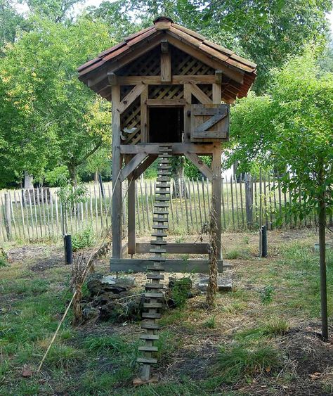 Unusual Chicken Coop, Unique Chicken Coop Ideas, Unique Chicken Coop, Forest Witchcraft, Chicken Coop Building Plans, Chicken Coop Ideas, Chicken Cottage, Coop Decor, Garden Landscaping Diy