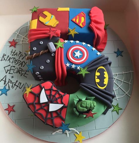 Marvel Birthday Cake, Cake Decorating Kit, Spiderman Birthday Cake, Marvel Birthday Party, Marvel Cake, Superhero Birthday Cake, 5th Birthday Cake, Avenger Birthday Party, Spiderman Birthday Party