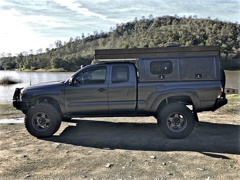 Click this image to show the full-size version. Tacoma Tent, Toyota Tacoma Camper Shell, Tacoma Camper Shell, Toyota Camper, Tacoma Accessories, Tacoma Mods, Toyota Tacoma 4x4, Tacoma 4x4, Tacoma World