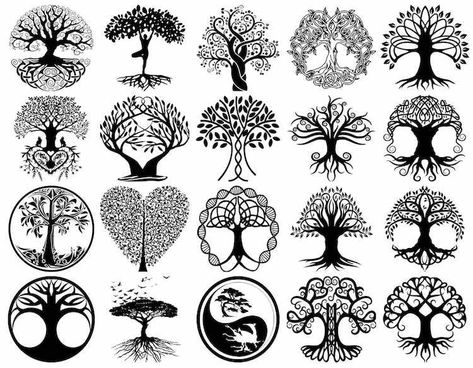 Significations variées et variantes attrayantes du tatouage arbre de vie Kunst Tattoos, Simple Tree, Tree Of Life Tattoo, Celtic Tree Of Life, Silhouette Clip Art, E Tattoo, School Reunion, Symbol Tattoos, Celtic Tree