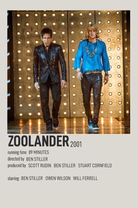 Zoolander Movie Poster, Zoolander Wallpaper, Zoolander Poster, Zoolander Aesthetic, Hansel Zoolander, Indie Music Playlist, Classic Films Posters, Ben Stiller, Iconic Movie Posters