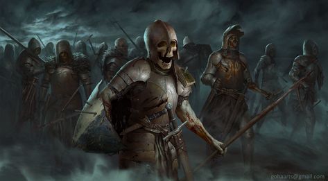 ArtStation - Undead army, Egor Samsonov Fantasy Undead, Undead Knight, Undead Warrior, Undead Army, Zombie Army, Fantasy Battle, 다크 판타지, Fantasy Monster, Warhammer Fantasy