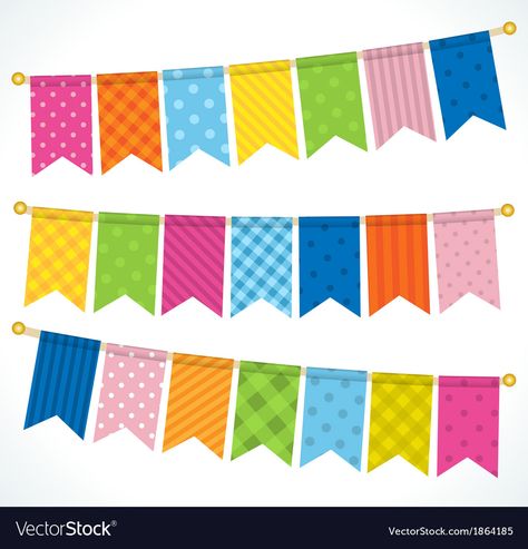 Bunting Template, Birthday Background Design, Bunting Design, Paper Flower Patterns, Birthday Flags, Page Borders Design, Bunting Flag, Happy Birthday Lettering, Ribbon Banner