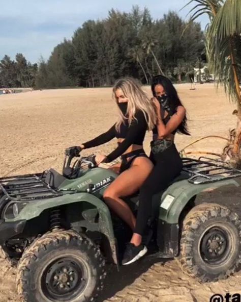 Atv Insta Pics, Black Women Jamaica, Atv Riding Outfit Black Women, Mudding Outfit, Atv Riding Outfit, Atv Outfit, Jamaica Aesthetic, Outfit Black Women, Atv Riding