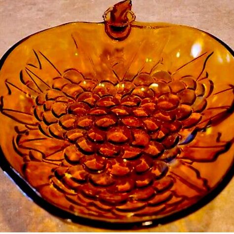 Indiana glass grape fruit bowl in amber Indiana Glass, Fruit Bowl, Amber Glass, Indiana, Grapes, Amber, Bowl, Fruit, Glass