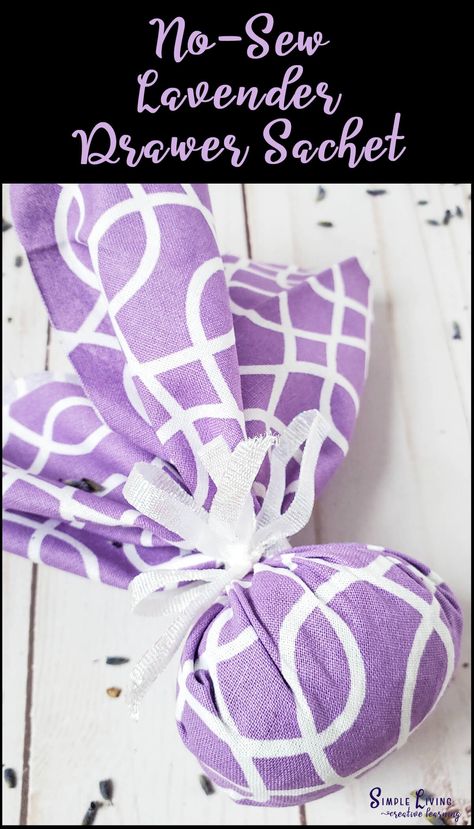 No-Sew Lavender Drawer Sachets Diy Lavender Bags, June Crafts, Lavender Products, Drawer Sachets, Lavender Crafts, Lavender Pillows, Crafts Diy Projects, Dried Lavender Flowers, Sachet Bags