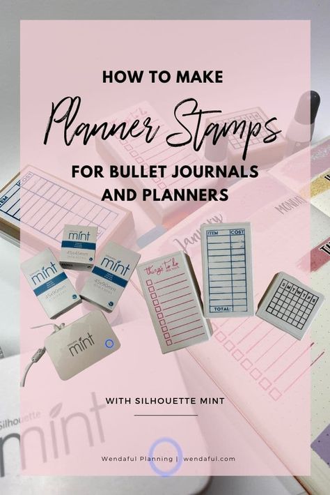 Organize Thoughts, Silhouette Mint, Time Management Planner, Make Your Own Stamp, How To Make Planner, Stamp Maker, Planner Stamps, Custom Vinyl Stickers, Silhouette Tutorials