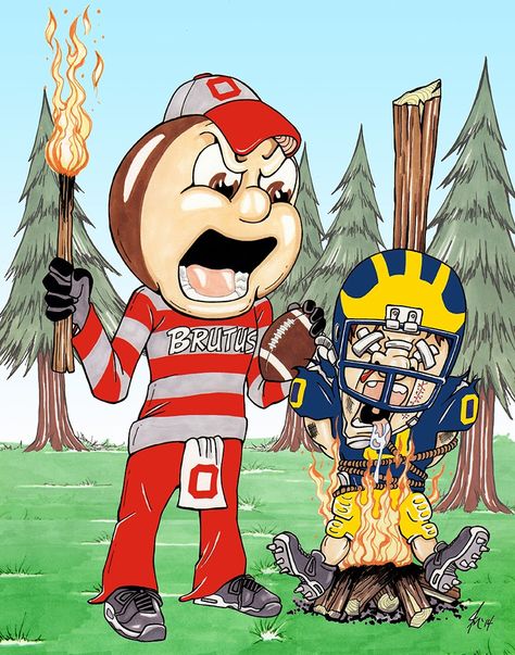 Ohio State Buckeyes: Our Destiny Awaits #ohiostate #ohiostatefootball #ohiostateathletics College Football Humor, Ohio State Vs Michigan, Ohio State Wallpaper, Brutus Buckeye, Buckeye Baby, Ohio Buckeyes, Osu Football, Funny Cartoon Memes, Buckeye Nation